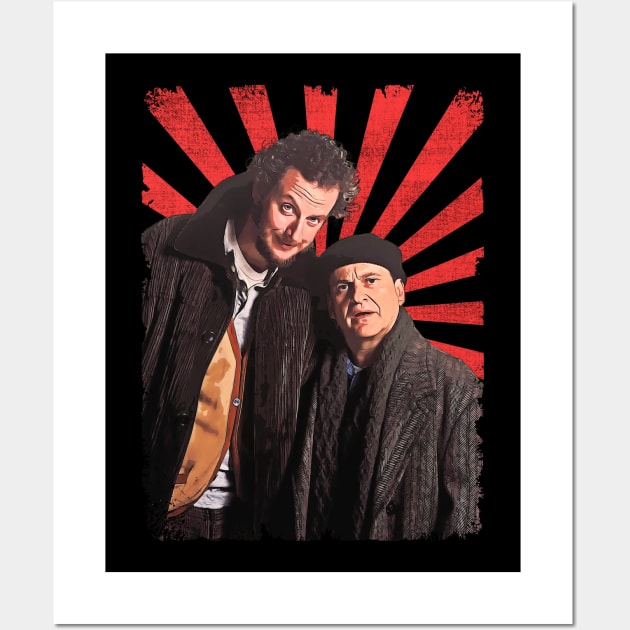 Harry and Marv Vintage Fan Art Wall Art by Sakonipopart